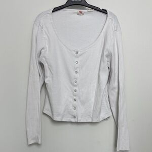 Levi's Soft White Button-Down Top - Size XL